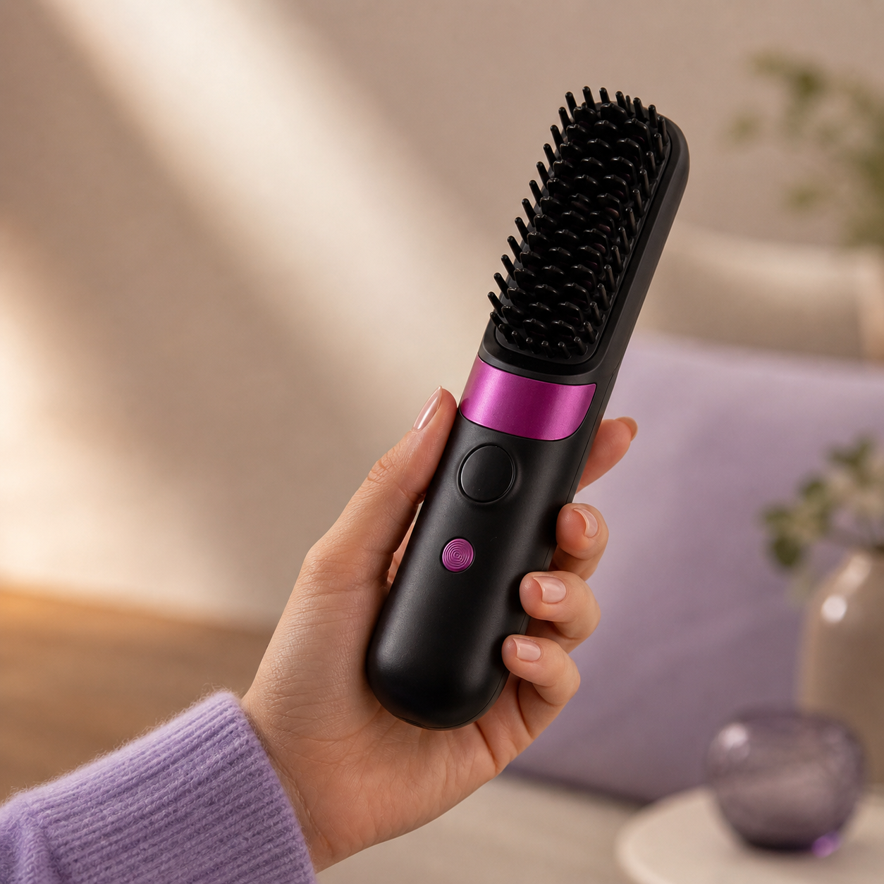 The MANÉ Cordless Styling Brush — Salon-Smooth Hair, No Plug Needed